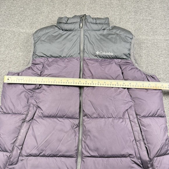 Columbia Puffer Vest Mens XL Pike Lake Purple Omni Heat Puffy Hiking Warm Winter - Picture 8 of 15